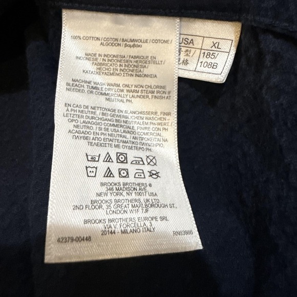 Brooks Brothers Shirt Mens XL Blue Regent Seersucker Short Sleeve Button Up - Picture 4 of 8